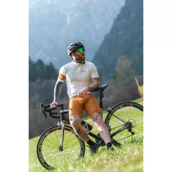  Muški biciklistički dres NORDBLANC CAMEL NBSMF8079 BEŽ 