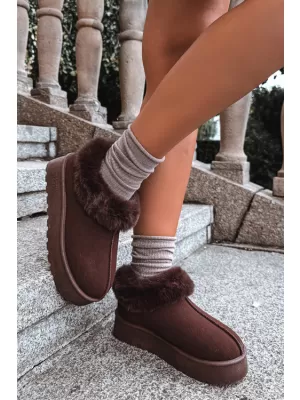 Ženski snjegovići BIG STAR SHOES UU274203 SMEĐE/BEŽ SJENE