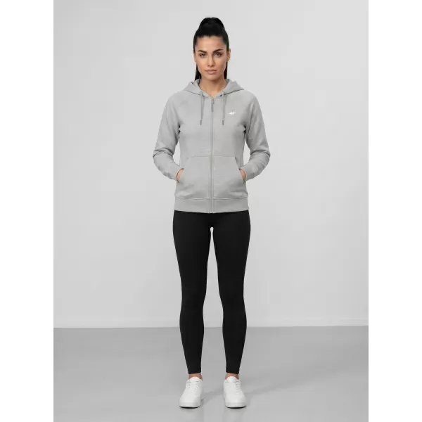  Ženski sweatshirt 4F WMM00TSWSF2535 HLADNI SVIJETLO SIVI MELANGE 