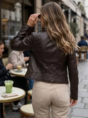 Ženska jakna DSTREET TY5722 SMEĐA