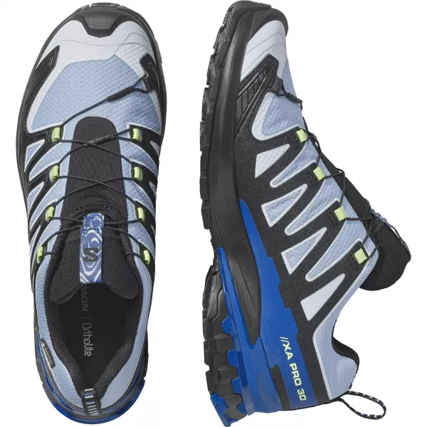  Muške cipele SALOMON XA PRO 3D V9 GORE-TEX STORM L45486500 CRNA/BRUNNERA PLAVA/SURFAJ WEBOM 