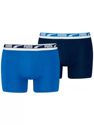 Muške bokserice PUMA MEN EVERYDAY MULTI LOGO BOXER 2P 93832504 PLAVA KOMBINACIJA