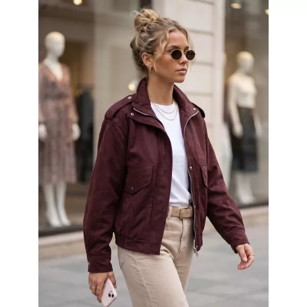  Ženska jakna DSTREET TY6066 TAMNOCRVENA 