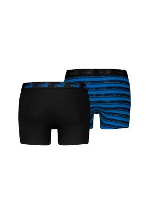 Muške bokserice PUMA ELEMENTS MEN STRIPED BOXERS 2P 93884203 CRNO/PLAVO