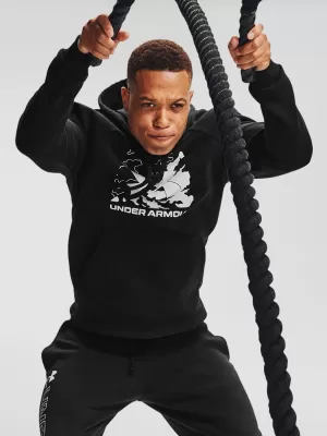 Muški sweatshirt UNDER ARMOUR RIVAL FLEECE BOX LOGO HD 1357095-001 CRNA