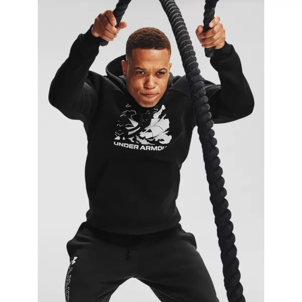  Muški sweatshirt UNDER ARMOUR RIVAL FLEECE BOX LOGO HD 1357095-001 CRNA 