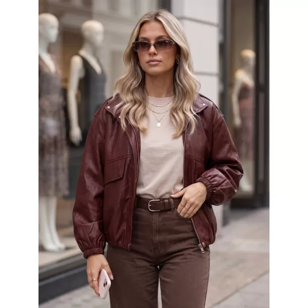  Ženska jakna DSTREET TY6069 TAMNOCRVENA 
