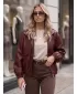 Ženska jakna DSTREET TY6069 TAMNOCRVENA