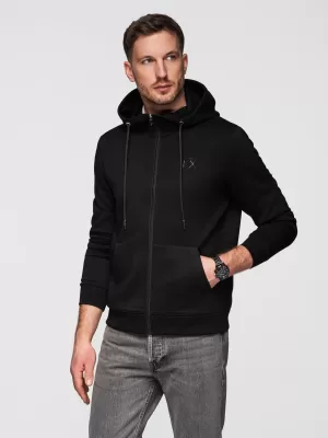 Muški sweatshirt OMBRE OM-SZBC-0196 CRNA
