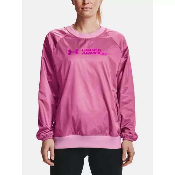  Ženski sweatshirt UNDER ARMOUR RECOVER STORM WOVEN SHINE CREW 1364012-680 RUŽIČASTA 