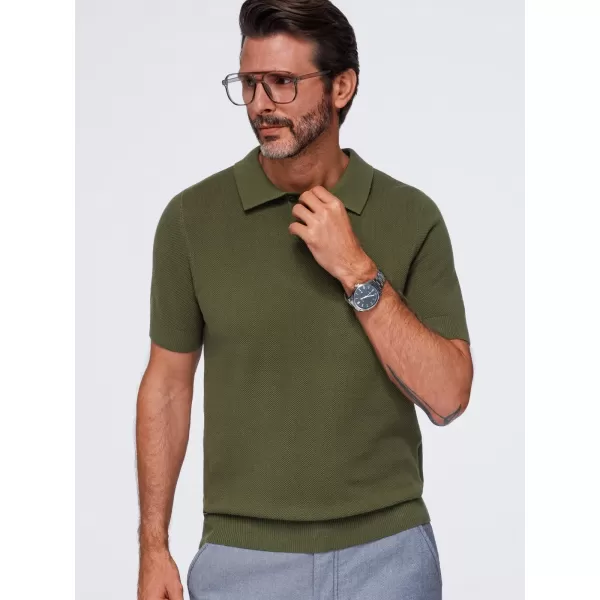  Muška polo majica OMBRE OM-POSS-0178 MASLINA 