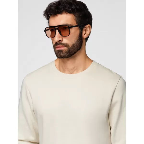  Muški sweatshirt OMBRE OM-SSBN-0271 KREMA 