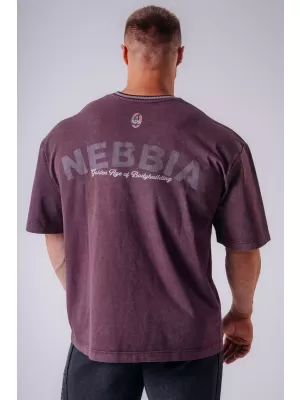 Muške majice NEBBIA OLYMPIA HEAVYWEIGHT COTTON 941 KLARET