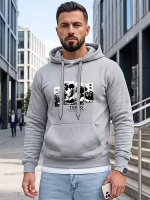 Muški sweatshirt DSTREET NX5146BX-02-09 SVIJETLOSIVA