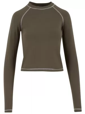 Ženska majica kratkih rukava URBAN CLASSICS TB7730 MASLINA