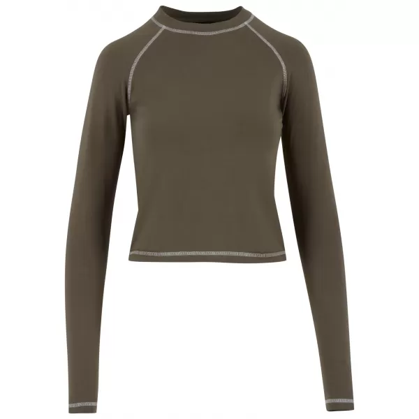  Ženska majica kratkih rukava URBAN CLASSICS TB7730 MASLINA 