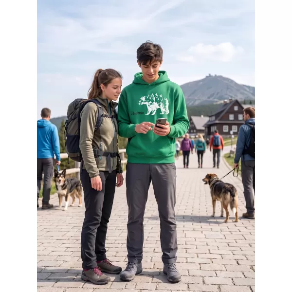  Dječji sweatshirt ALTISPORT ALM193422 SREDNJE ZELENA 