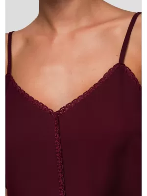 Ženska majica bez rukava OMBRE OW-TS-E0057 TAMNOCRVENA
