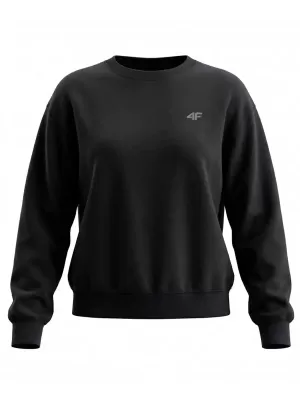 Ženski sweatshirt 4F WMM00TSWSF2534 DUBOKA CRNA