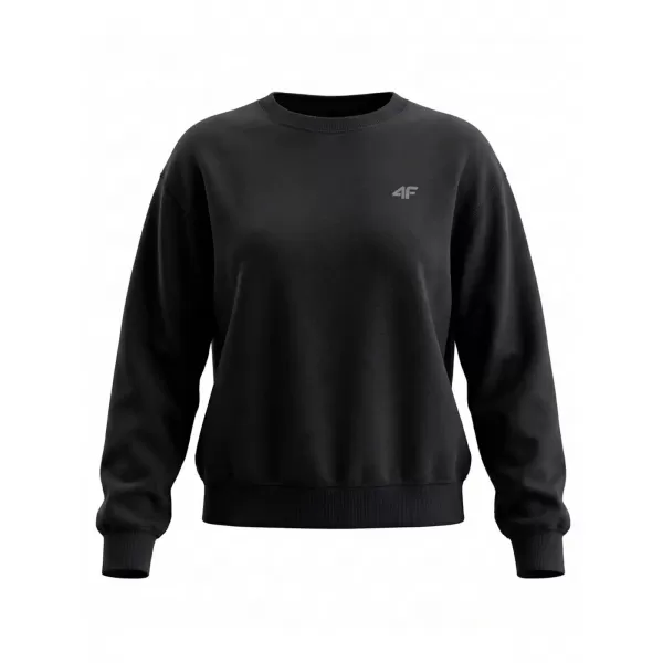  Ženski sweatshirt 4F WMM00TSWSF2534 DUBOKA CRNA 