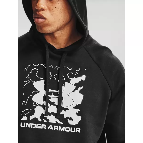  Muški sweatshirt UNDER ARMOUR RIVAL FLEECE BOX LOGO HD 1357095-001 CRNA 