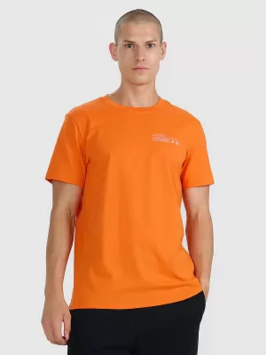 Muška majica kratkih rukava 4F WAW25TTSHM2372 NARANČASTA