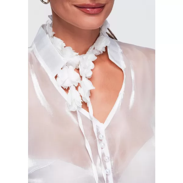  Ženska bluza OMBRE OW-TS-E0086 BIJELA 