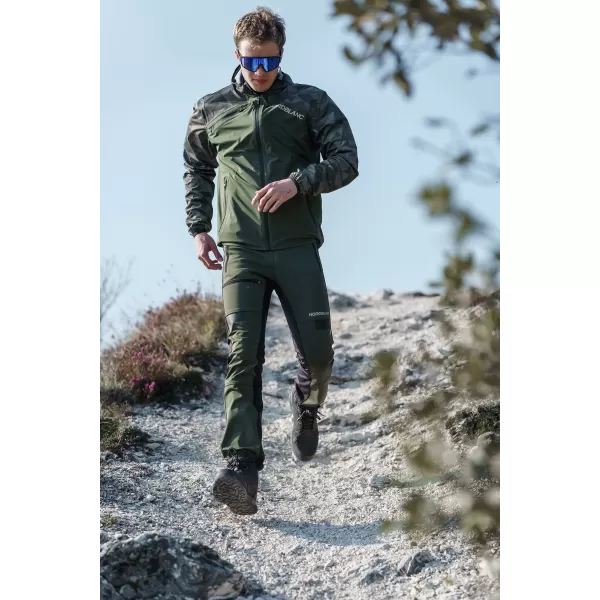  Muške vodootporne hlače za više sportova NORDBLANC RIDGEWALK NBSPM8325 TAMNO ZELENA 