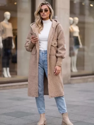 Ženski kaput DSTREET NY0830 KARAMELA