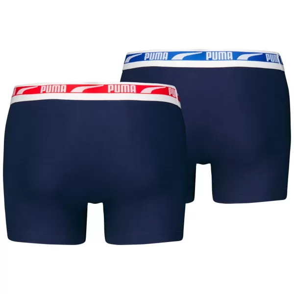  Muške bokserice PUMA MEN EVERYDAY MULTI LOGO BOXER 2P 93832503 MORNARSKA KOMBINACIJA 