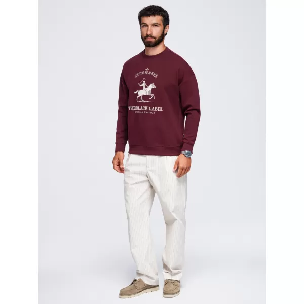  Muški sweatshirt OMBRE OM-SSNZ-0267 TAMNOCRVENA 