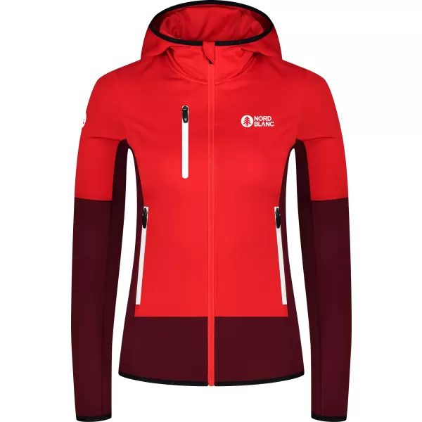 Ženska powerfleece majica NORDBLANC RAVINE NBSFL8336 CRVENA 