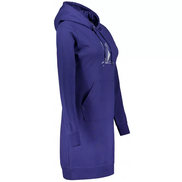  Ženska produžena majica ALTISPORT ALW091419 PONOĆNO PLAVA 