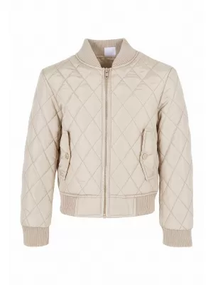 Prošivena jakna za djevojčice URBAN CLASSICS UCK806-02903 BIJELI PIJESAK
