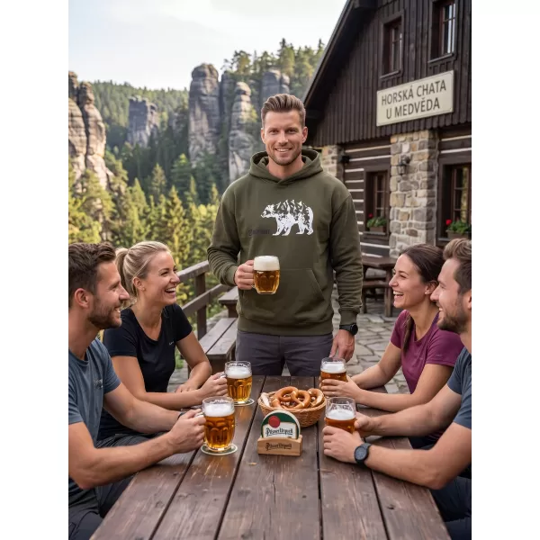  Muški sweatshirt ALTISPORT ALM193422 VOJNOG 