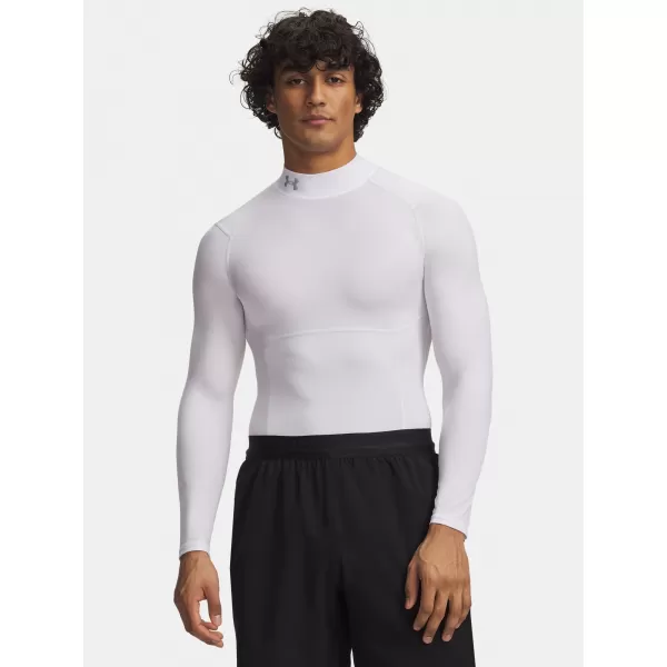  Muška majica kratkih rukava UNDER ARMOUR UA HG ELITE COMP MOCK LS 6015385-100 BIJELA 