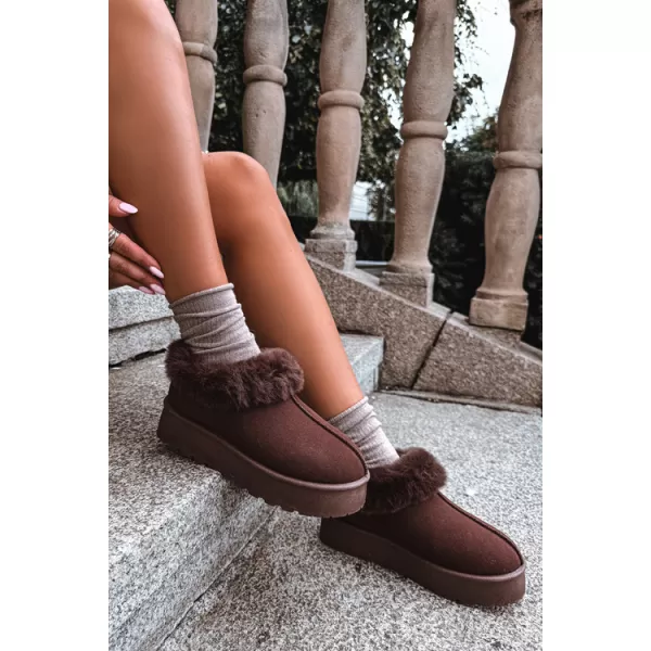  Ženski snjegovići BIG STAR SHOES UU274203 SMEĐE/BEŽ SJENE 