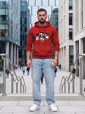 Muški sweatshirt DSTREET NX5146BX-18-09 CRVENA