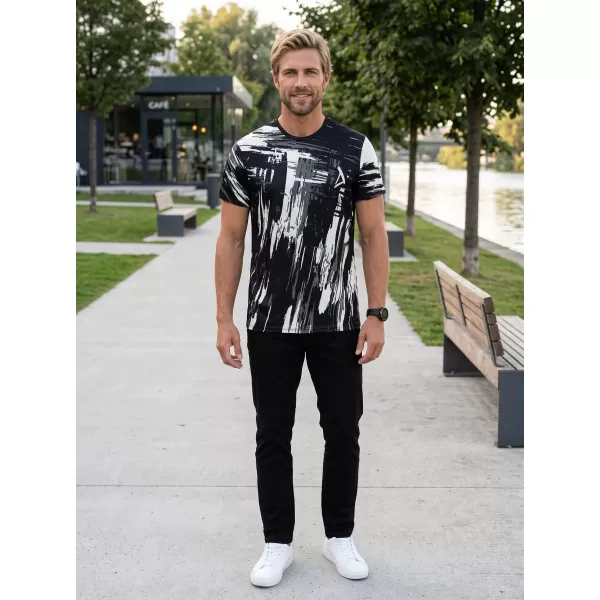  Muška premium funkcionalna majica ALTISPORT VOJ/ALM010TR01 CRNA/BJELOKOST 