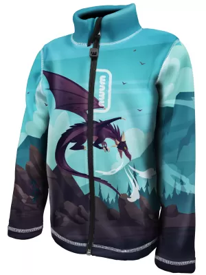 Dječja majica od flisa WAMU DRAGON FANTASY PLAVA