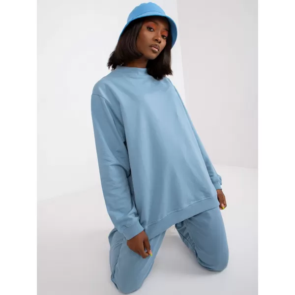  Ženski sweatshirt BASIC FEEL GOOD AP-BL-A-R001 SVIJETLOPLAVA 