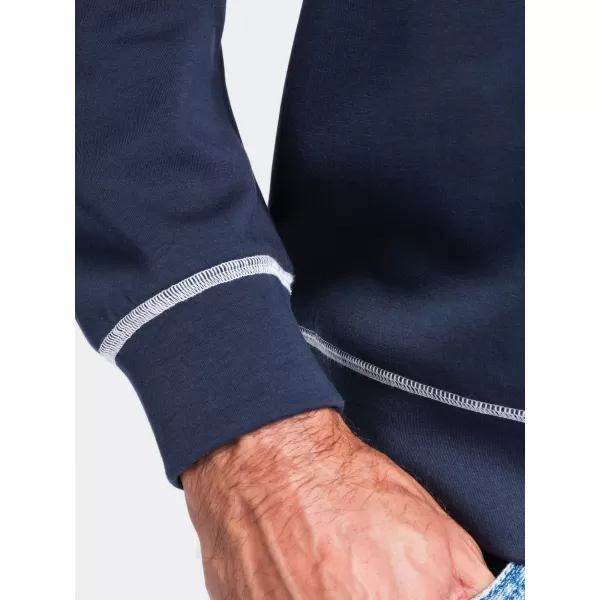  Muški sweatshirt OMBRE OM-SSNZ-0269 TAMNOPLAVA 