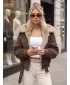 Ženska jakna DSTREET TY5701 SMEĐA