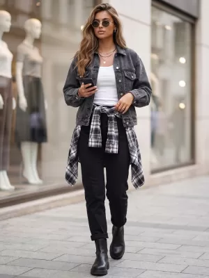 Ženska jakna DSTREET TY6011 CRNA