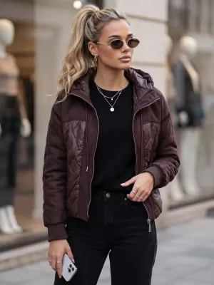 Ženska jakna DSTREET TY6094 TAMNOCRVENA