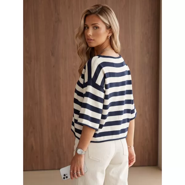  Ženski pulover DSTREET MY2608 BIJELA/TAMNOPLAVA 