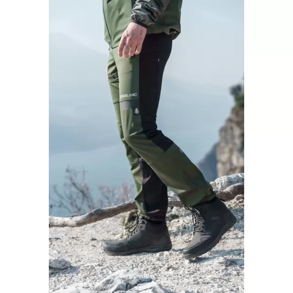  Muške vodootporne hlače za više sportova NORDBLANC RIDGEWALK NBSPM8325 TAMNO ZELENA 