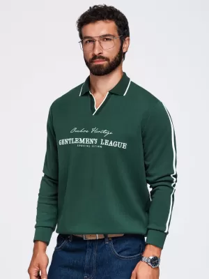 Muški sweatshirt OMBRE OM-SSNZ-0268 TAMNO ZELENA
