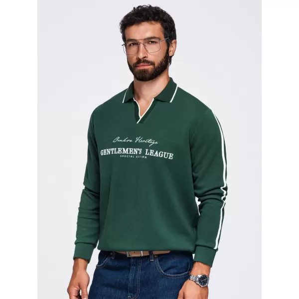  Muški sweatshirt OMBRE OM-SSNZ-0268 TAMNO ZELENA 