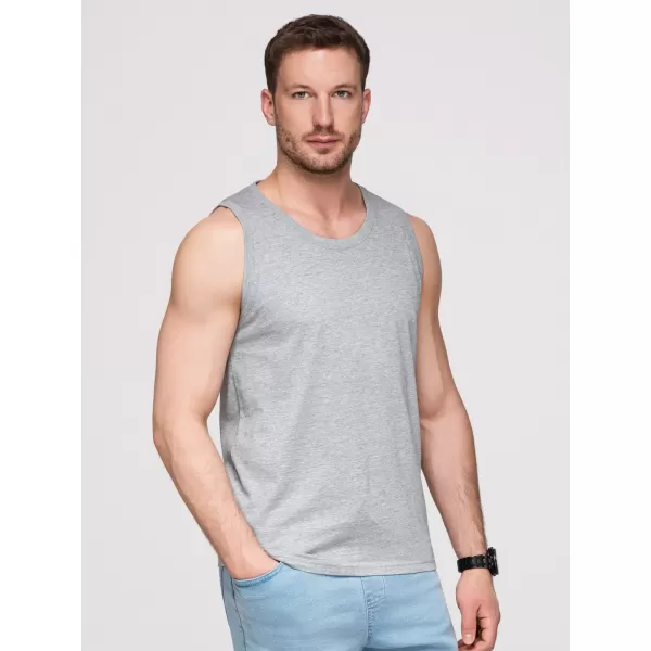  Muška majica bez rukava OMBRE OM-TSBT-0272 SIVI MELANGE 